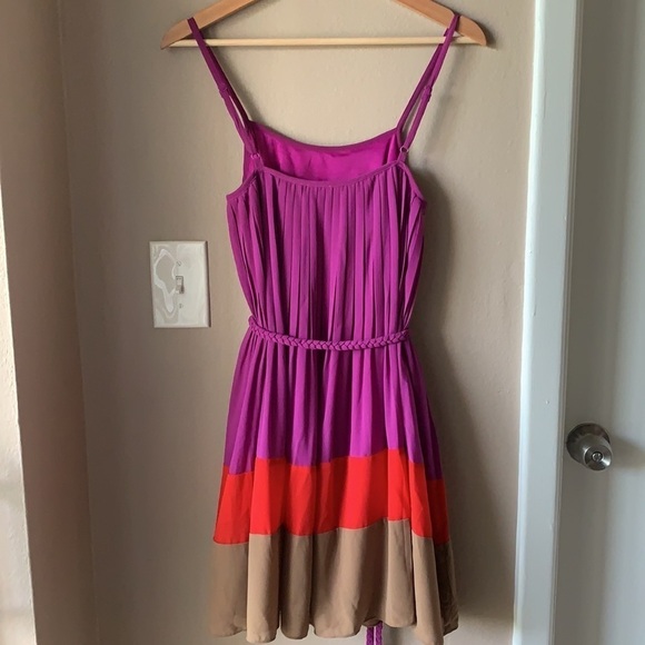 ANDRÉE Purple Colorblock Mini Dress - Picture 5 of 5